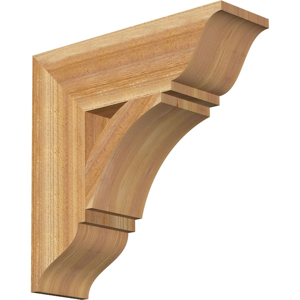 Ekena Millwork Thorton Traditional Rough Sawn Bracket, Western Red Cedar, 6"W x 20"D x 20"H BKT06X20X20THR01RWR - main